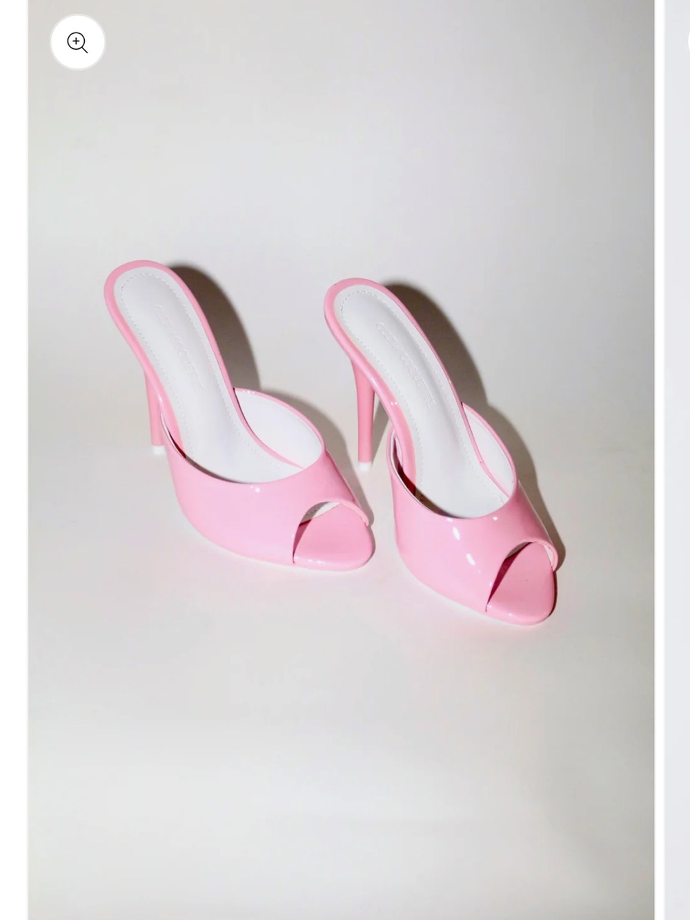 Pink High Heel Mule Sandals - Women's Peep Toe Heels